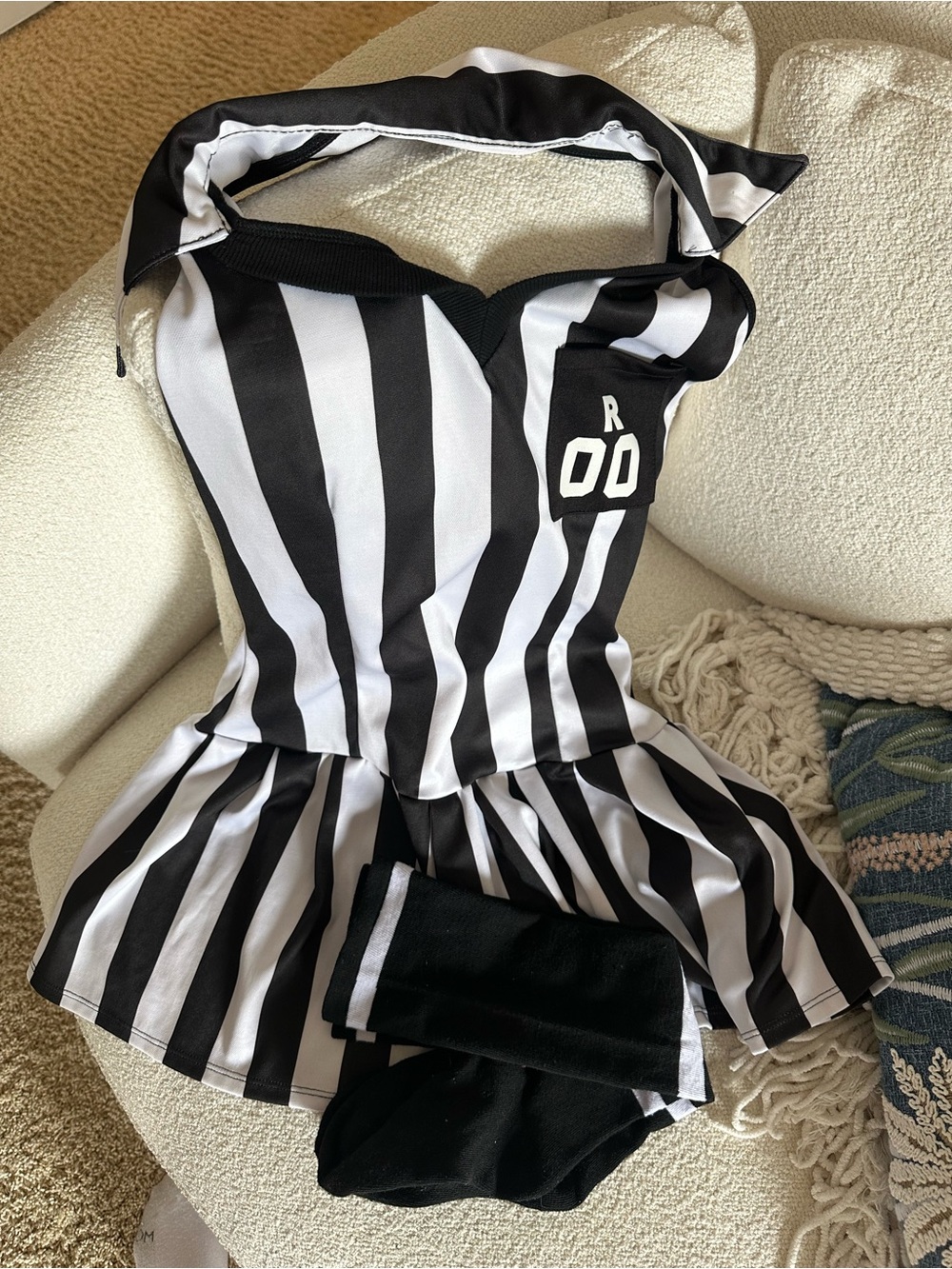 Woman’s Black and White Referee Costume
